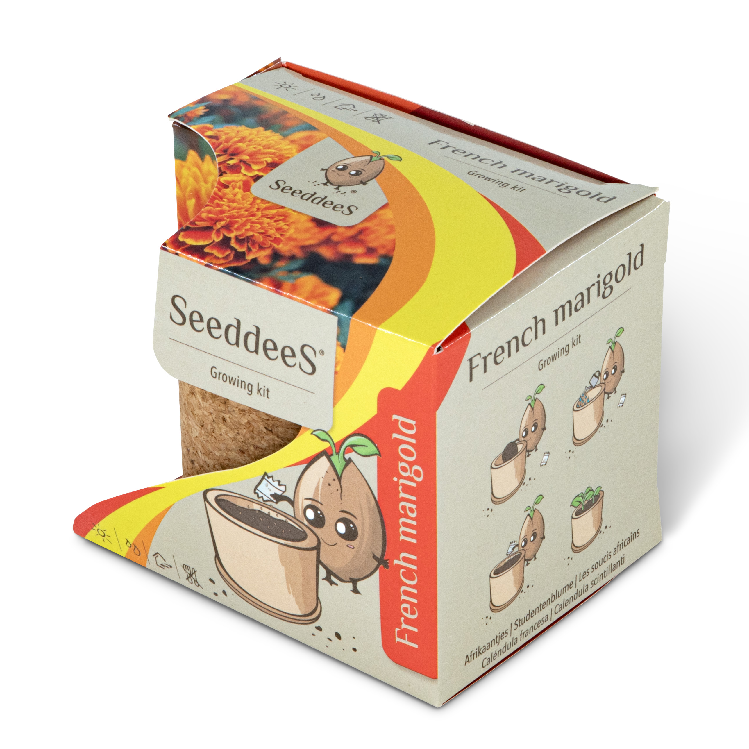 SeeddeeS® Afrikaantje Kweekset - Kurkpot